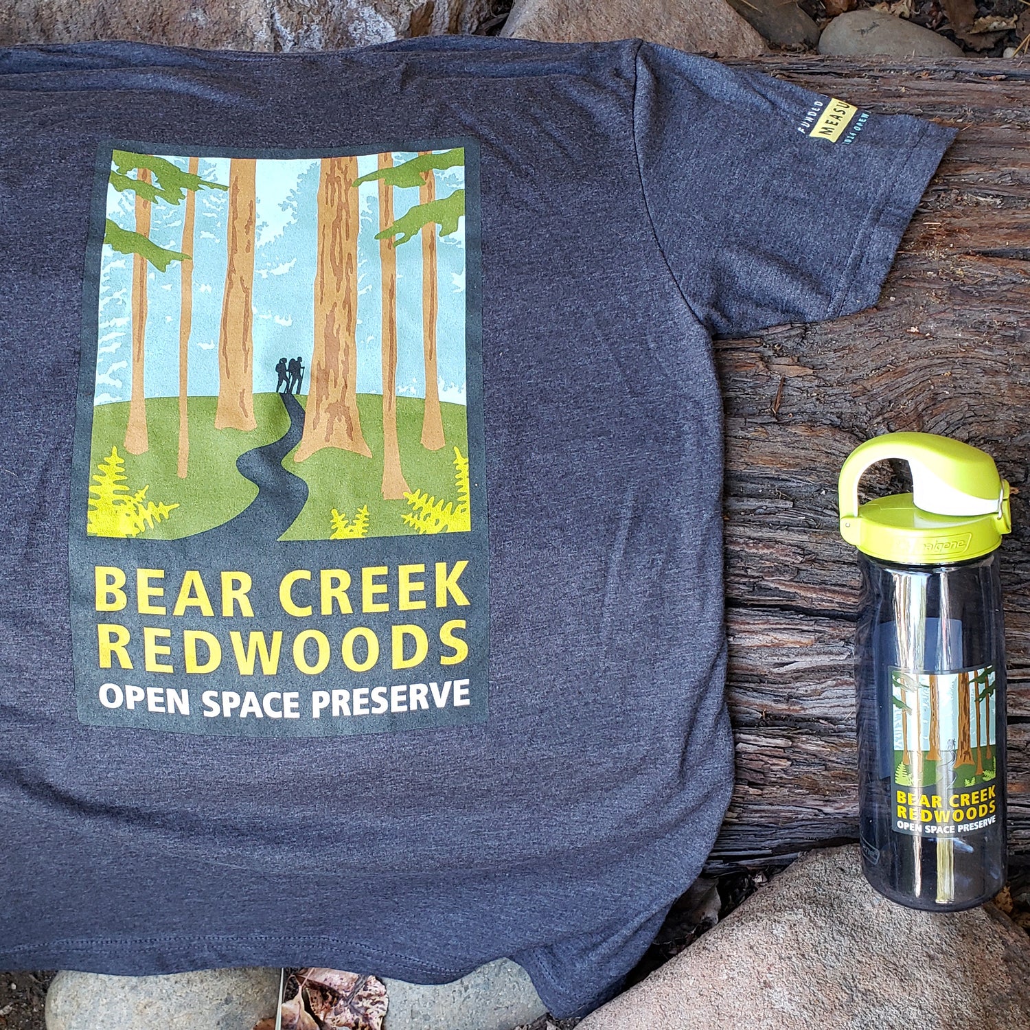 Bear Creek Redwoods t-shirt and bottle