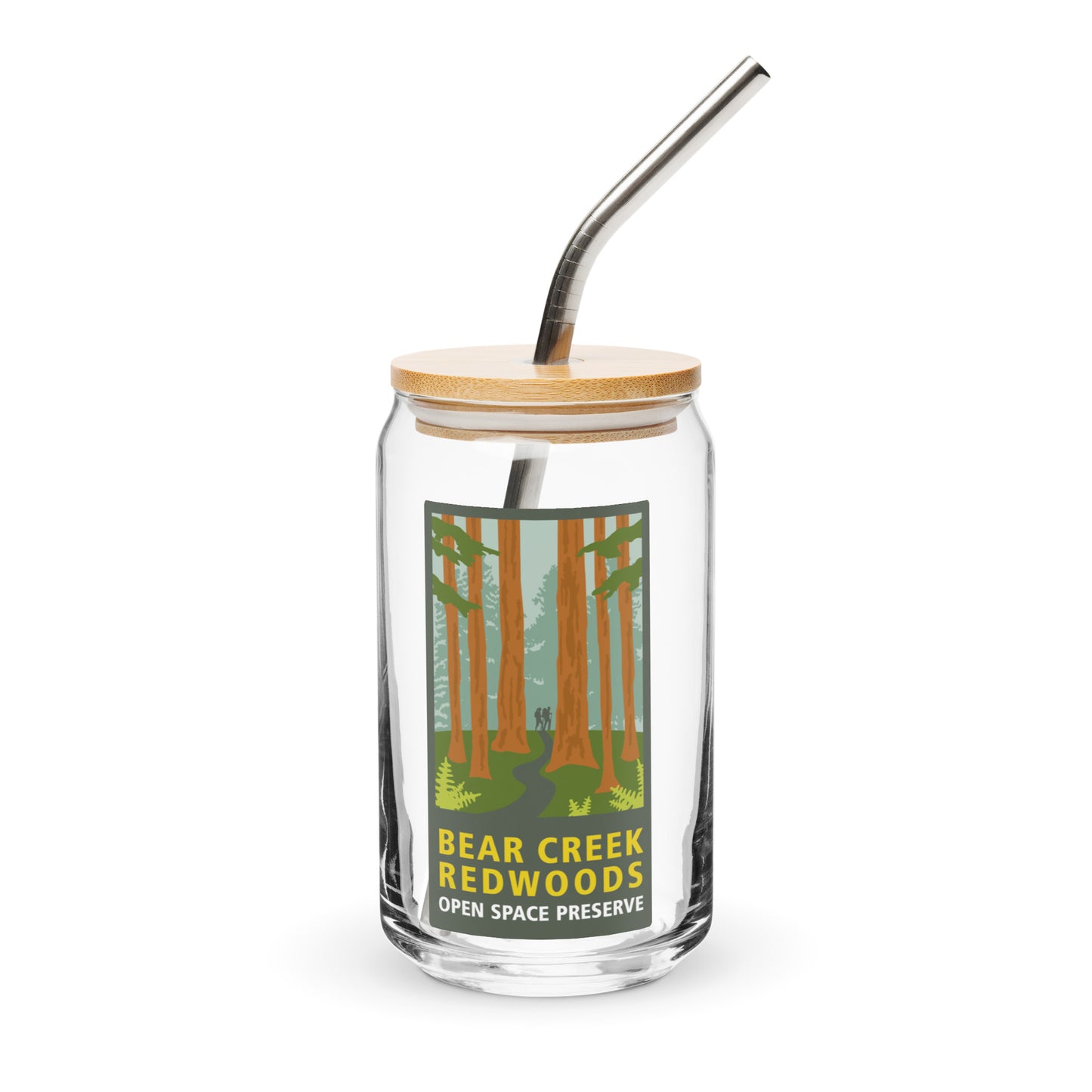 Preserve logo can-shaped glass
