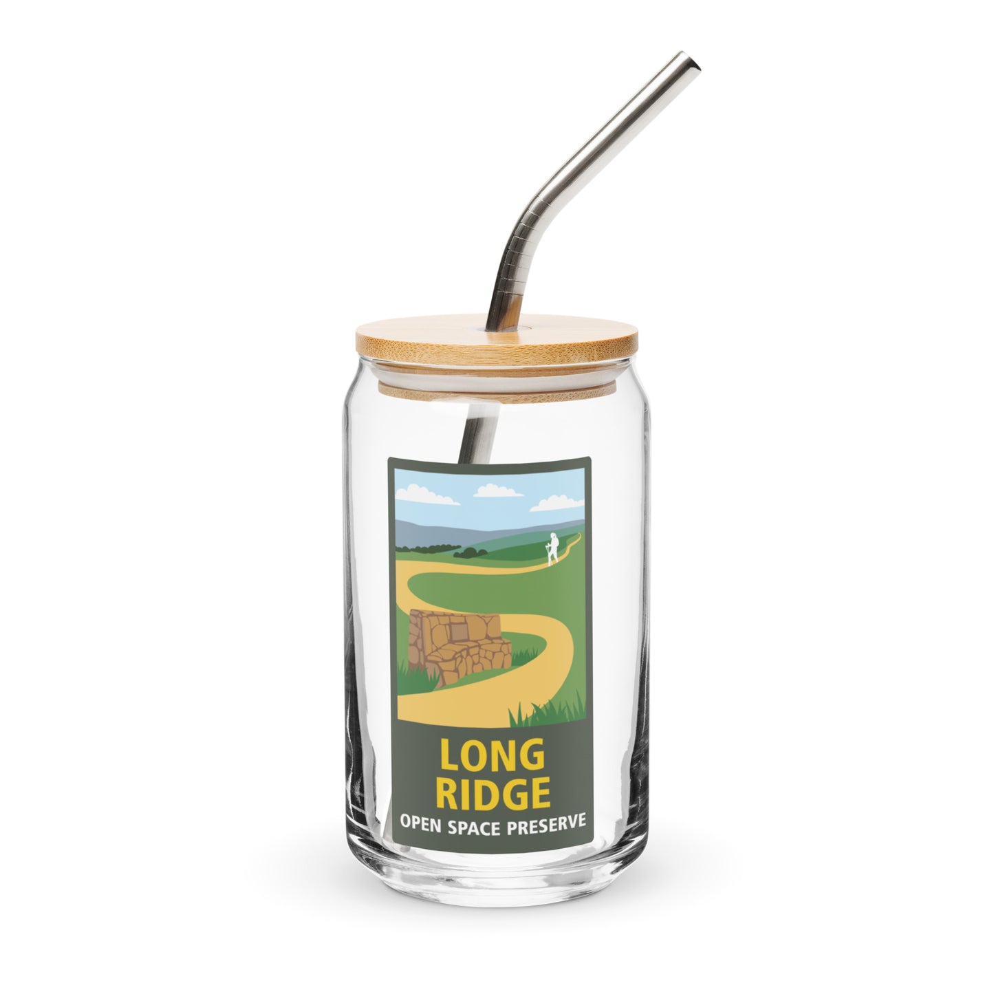 Preserve logo can-shaped glass