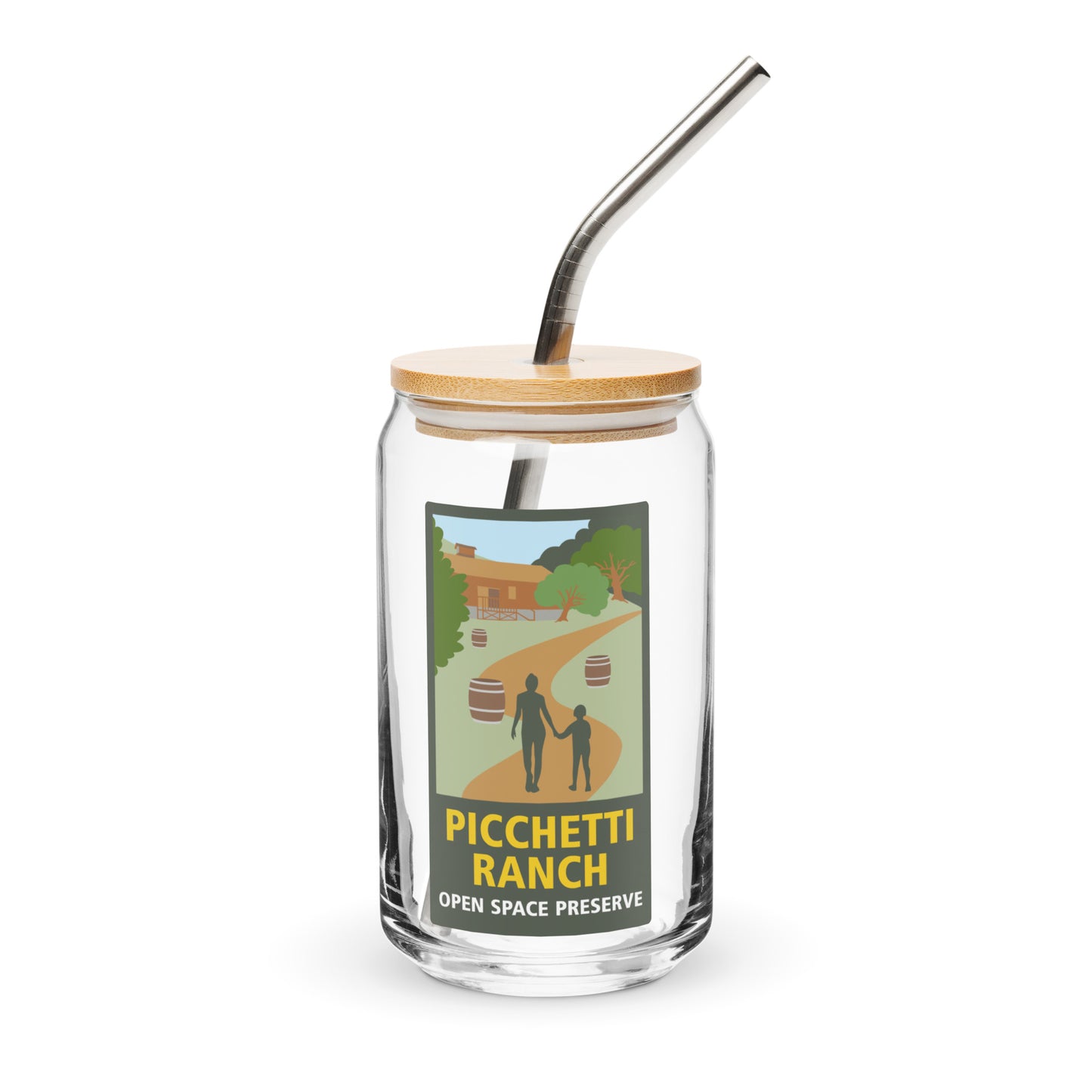 Preserve logo can-shaped glass