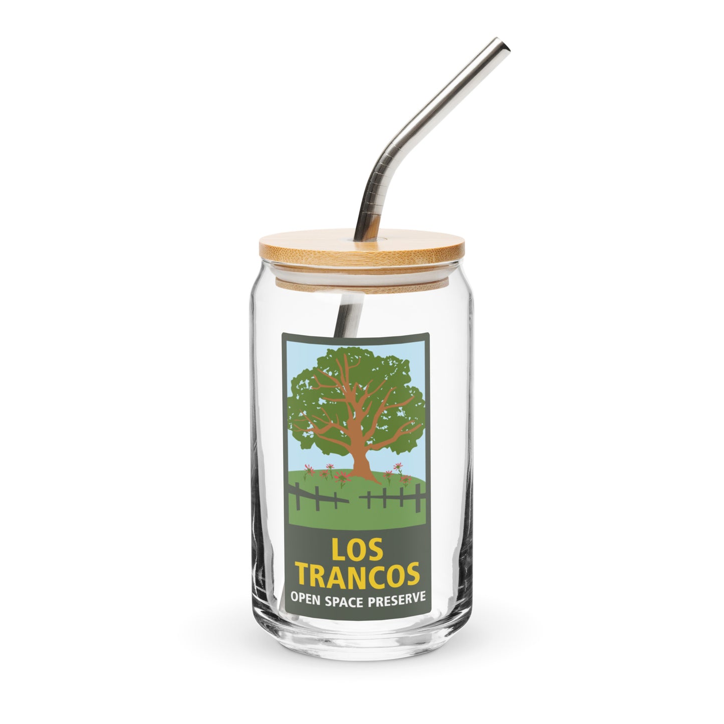Preserve logo can-shaped glass