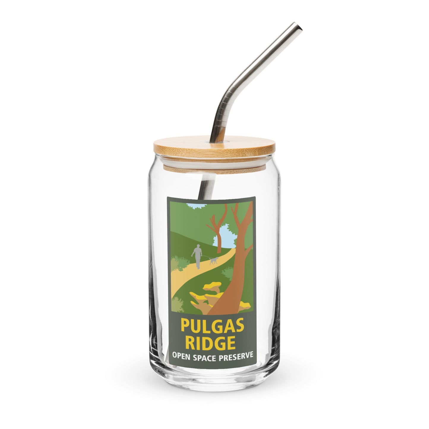 Preserve logo can-shaped glass