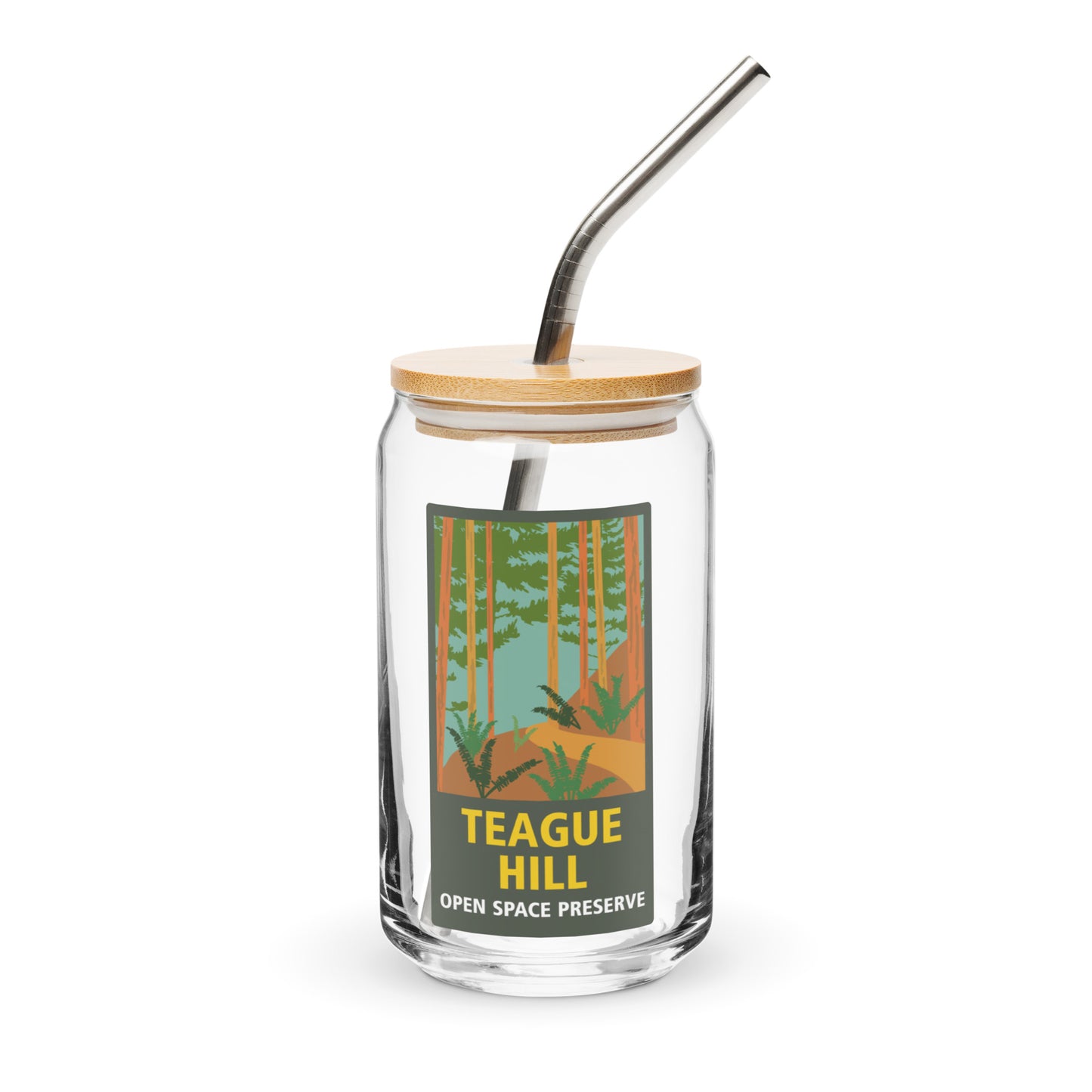 Preserve logo can-shaped glass