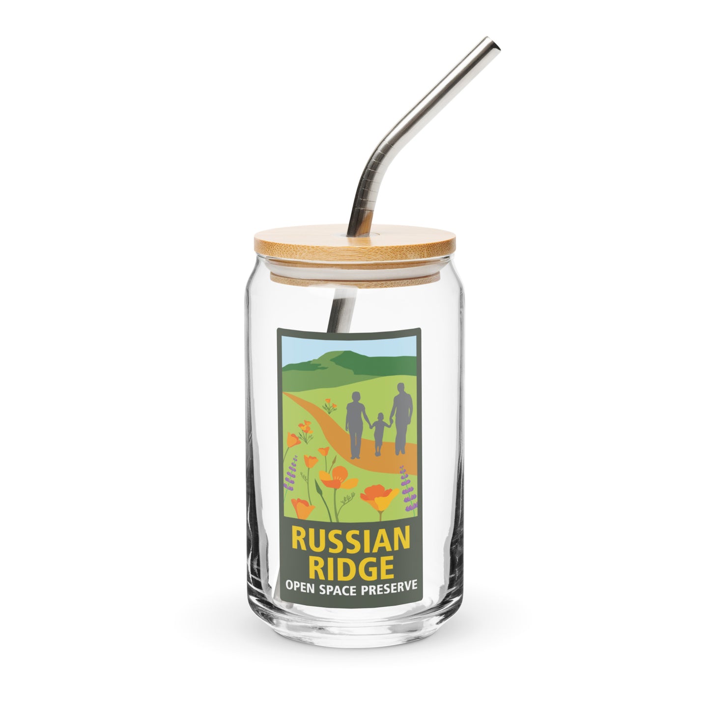 Preserve logo can-shaped glass