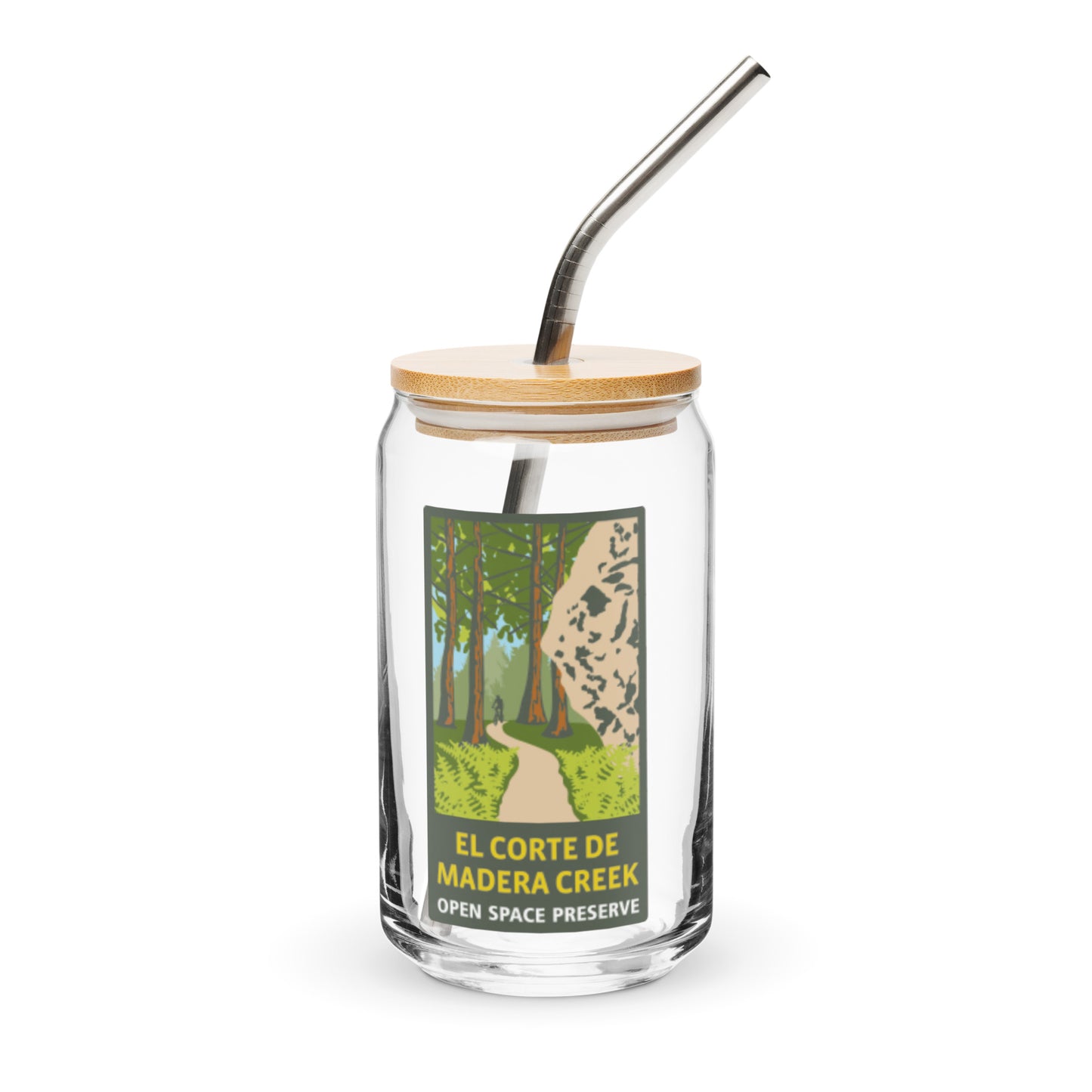 Preserve logo can-shaped glass
