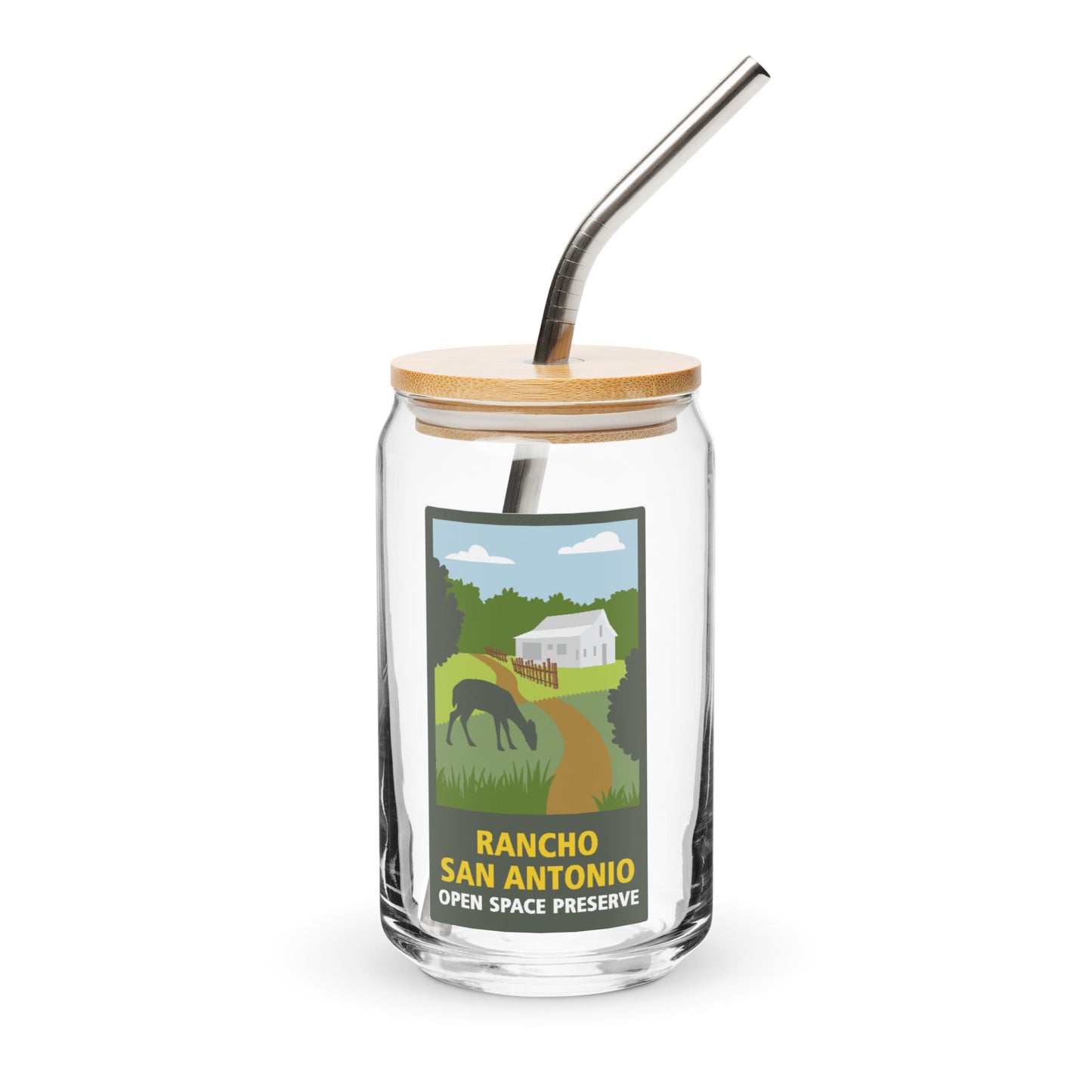 Preserve logo can-shaped glass