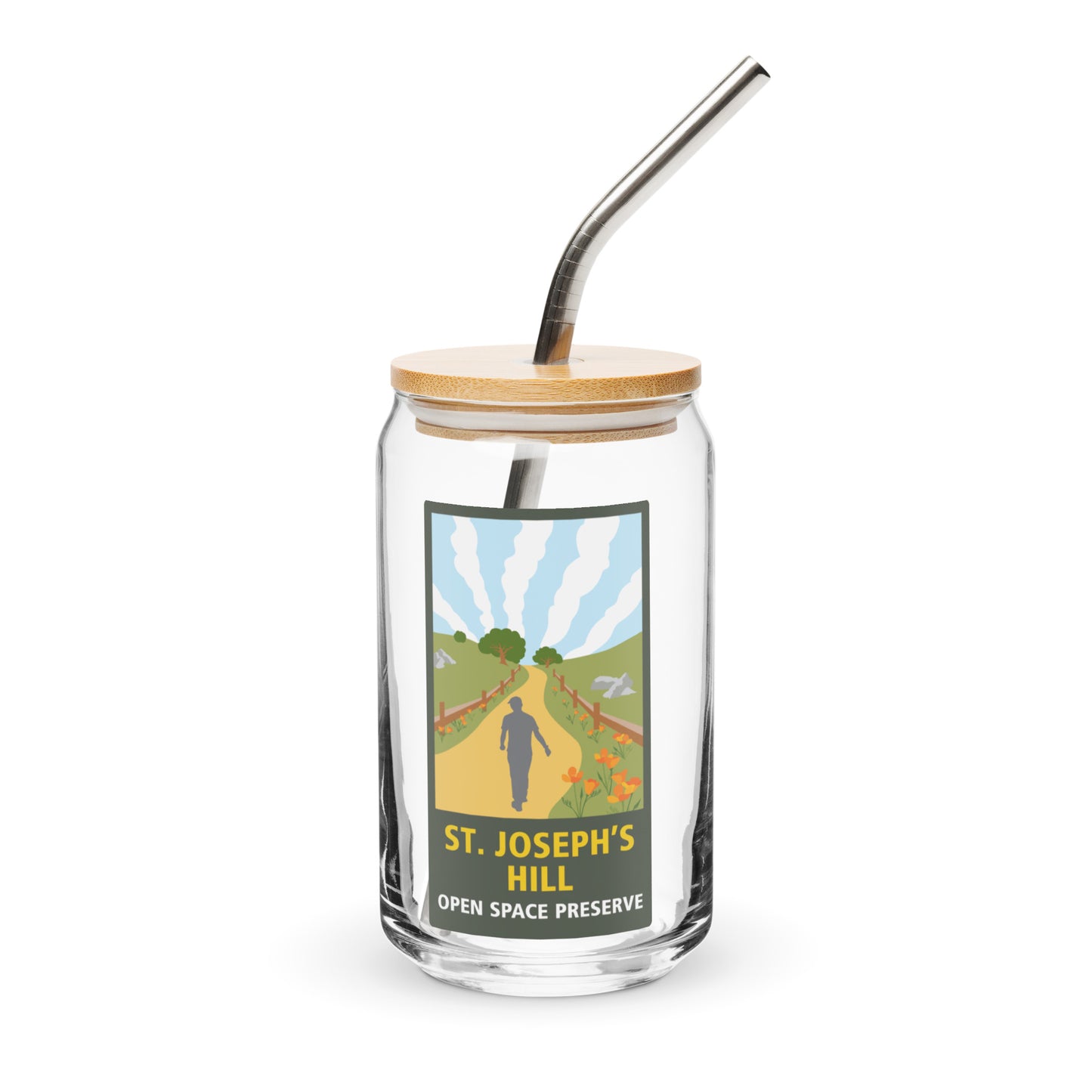 Preserve logo can-shaped glass